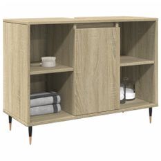 Armoire salle de bain chêne sonoma 80x33x60cm bois d'ingénierie