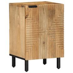 Armoire salle de bain marron 38x33,5x58 cm bois massif manguier