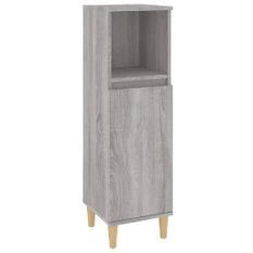 Armoire salle de bain sonoma gris 30x30x100 cm