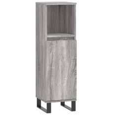 Armoire salle de bain sonoma gris 30x30x100 cm