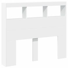 Armoire tête de lit avec LED blanc 120x17x102 cm
