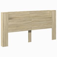 Armoire tête de lit avec LED chêne sonoma 200x16,5x103,5 cm