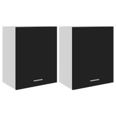 Armoires de cuisine 2 pcs Noir 50x31x60 cm