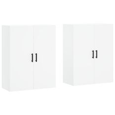 Armoires murales 2 pcs blanc 69,5x34x90 cm