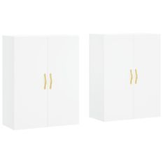 Armoires murales 2 pcs blanc 69,5x34x90 cm