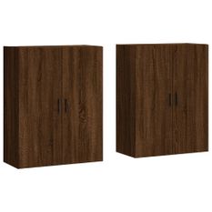 Armoires murales 2 pcs chêne marron 69,5x34x90 cm