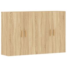 Armoires murales 2 pcs chêne sonoma bois d'ingénierie