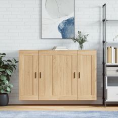 Armoires murales 2 pcs chêne sonoma bois d'ingénierie