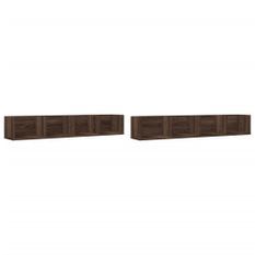 Armoires murales 2pcs chêne marron 99x18x16,5cm bois ingénierie