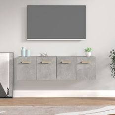 Armoires murales 2pcs Gris béton 60x36,5x35cm Bois d'ingénierie