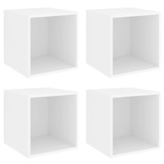 Armoires murales 4 pcs Blanc 37x37x37 cm