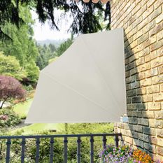 Auvent latéral pliable de balcon Crème 140x140 cm