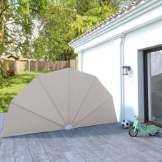 Auvent latéral pliable de terrasse Crème 200 cm