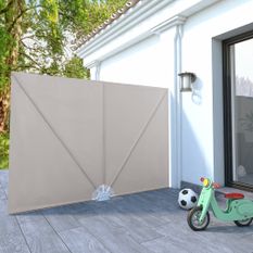 Auvent latéral pliable de terrasse Crème 240 x 160 cm