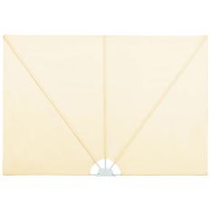 Auvent latéral pliable de terrasse Crème 300 x 150 cm