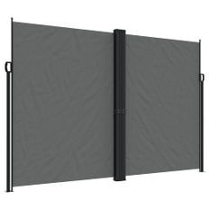 Auvent latéral rétractable anthracite 220x600 cm