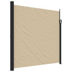 Auvent latéral rétractable beige 200x500 cm
