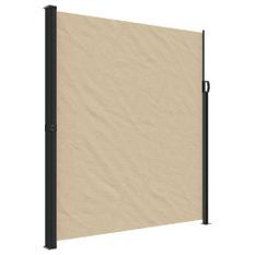 Auvent latéral rétractable beige 220x600 cm