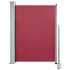 Auvent latéral rétractable de patio 100x300 cm Rouge 2