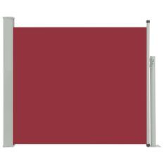 Auvent latéral rétractable de patio 100x300 cm Rouge