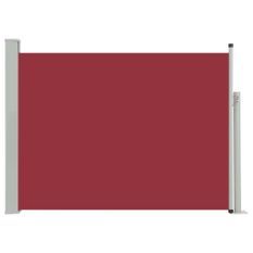 Auvent latéral rétractable de patio 100x500 cm Rouge