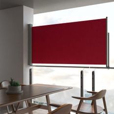 Auvent latéral rétractable de patio 120x300 cm Rouge