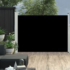 Auvent latéral rétractable de patio 120x500 cm Noir