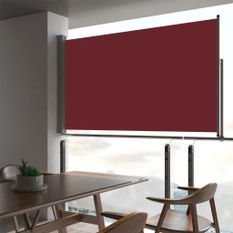 Auvent latéral rétractable de patio 140 x 300 cm Rouge