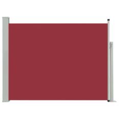 Auvent latéral rétractable de patio 140x500 cm Rouge