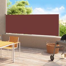 Auvent latéral rétractable de patio 200x500 cm Marron 2