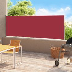 Auvent latéral rétractable de patio 200x500 cm Rouge 2