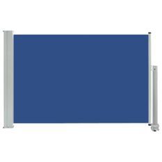 Auvent latéral rétractable de patio 60x300 cm Bleu