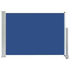 Auvent latéral rétractable de patio 80x300 cm Bleu