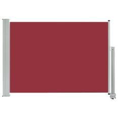Auvent latéral rétractable de patio 80x300 cm Rouge