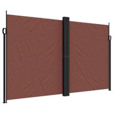 Auvent latéral rétractable marron 200x600 cm