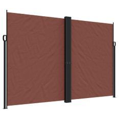 Auvent latéral rétractable marron 220x600 cm