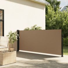 Auvent latéral rétractable taupe 120x300 cm