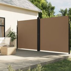 Auvent latéral rétractable taupe 220x1200 cm