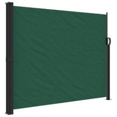 Auvent latéral rétractable vert foncé 160x500 cm