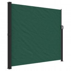 Auvent latéral rétractable vert foncé 180x500 cm