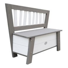 AXI Banc de rangement Corky Gris et blanc