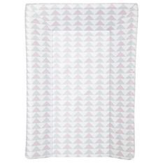 BABYCALIN Matelas a langer Luxe - Motifs géométriques - Rose et gris - 50 x 70 cm