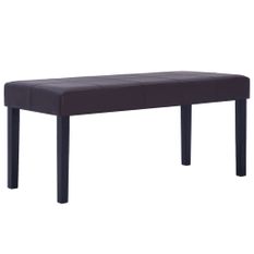 Banc 106 cm Marron Similicuir Rozy