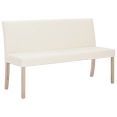 Banc 139,5 cm Crème Similicuir Riza