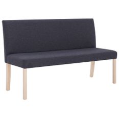 Banc 139,5 cm Gris foncé Polyester Riza