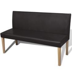 Banc 139,5 cm Marron foncé Similicuir