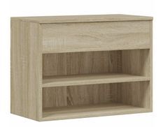 Banc à chaussures en bois Borka L 60 x H 45 cm - Compact et Pratique