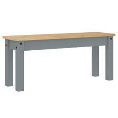 Banc à manger Panama gris 105x30x45 cm bois massif de pin