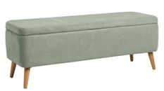 Banc avec coffre de rangement tissu RIKO 120 cm