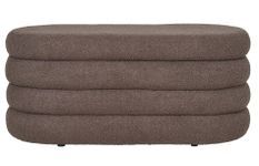 Banc avec rangement tissu brun DARTFORD